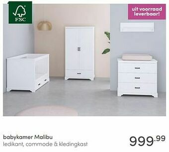 Baby & Tiener Babykamer malibu aanbieding