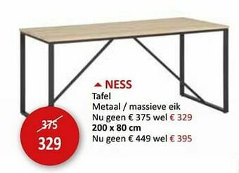 Weba Ness tafel aanbieding