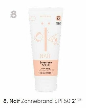 Baby & Tiener Naif zonnebrand spf50 aanbieding