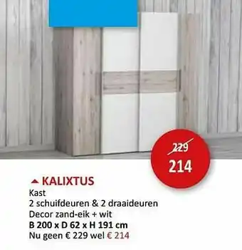 Weba Kalixtus kast aanbieding