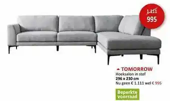 Weba Tomorrow hoeksalon in stof aanbieding