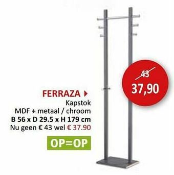 Weba Ferraza kapstok aanbieding