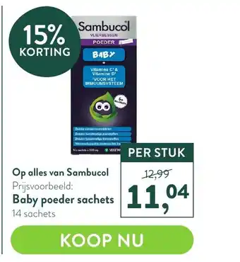 Holland & Barrett Baby poeder sachets aanbieding