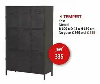 Weba Tempest kast aanbieding