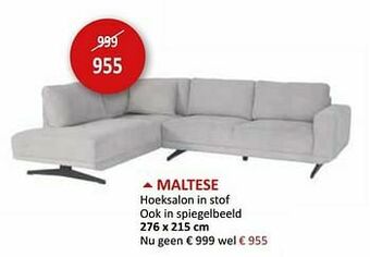 Weba Maltese hoeksalon in stof aanbieding