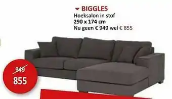 Weba Biggles hoeksalon in stof aanbieding