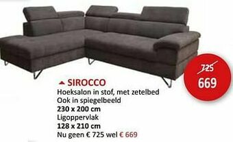 Weba Sirocco hoeksalon in stof aanbieding