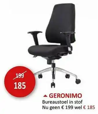 Geronimo bureaustoel in stof