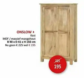 Weba Onslow kast aanbieding