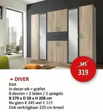 Weba Diver kast aanbieding