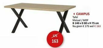 Weba Campus tafel aanbieding