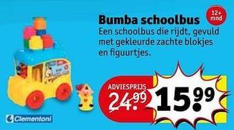 Kruidvat Bumba schoolbus aanbieding