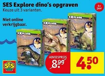 Ses explore dino`s opgraven