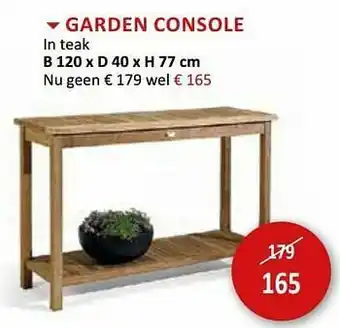 Weba Garden console aanbieding