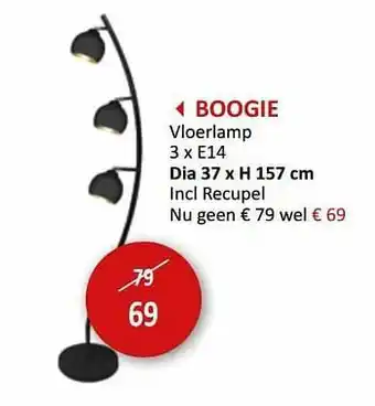 Weba Boogie vloerlamp aanbieding