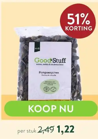Holland & Barrett Good Stuff Pompoenpitten aanbieding