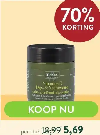 Holland & Barrett De Tuinen Vitamine E Dag- & Nachtcreme aanbieding