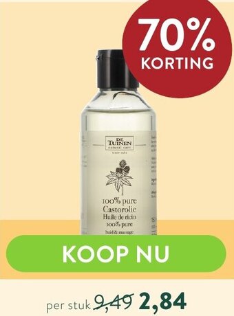 Holland & Barrett De Tuinen 100% Pure Castorolie aanbieding