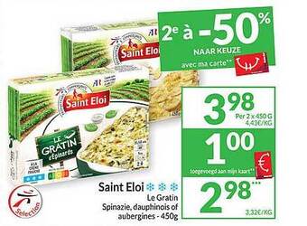 Intermarché Saint eloi le gratin spinazie, dauphinois of aubergines aanbieding