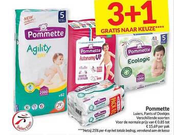 Intermarché Pommette luiers, pants of doekjes aanbieding