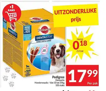 Intermarché Pedigree dentastix hondensnacks aanbieding