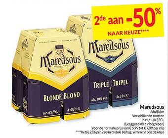 Intermarché Maredsous abdijbier aanbieding