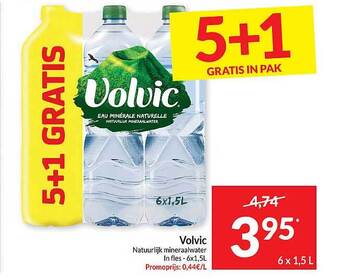 Intermarché Volvic natuurlijk mineraalwater aanbieding