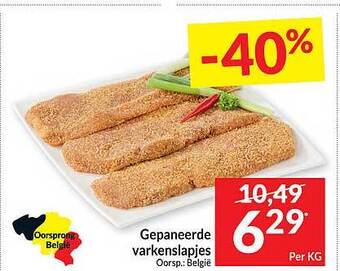 Intermarché Gepaneerde varkenslapjes aanbieding