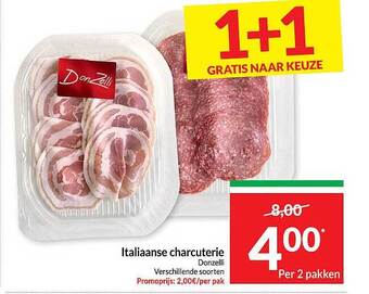 Intermarché Italiaanse charcuterie donzelli aanbieding
