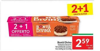Intermarché Bontà divina italiaanse desserts aanbieding