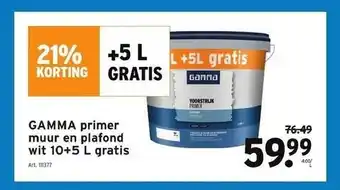 GAMMA Gamma primer muur en plafond wit aanbieding