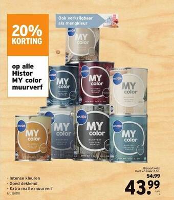 GAMMA Histor my color muurverf aanbieding
