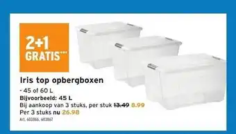 GAMMA Iris top opbergboxen aanbieding