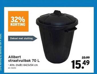 GAMMA Allibert straatvuilbak 70 l aanbieding