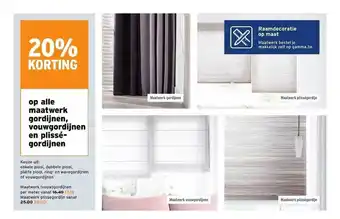 GAMMA Maatwerk gordijnen, vouwgordijnen en plisségordijnen aanbieding