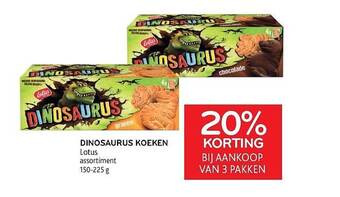 Alvo Dinosaurus koeken lotus aanbieding