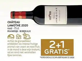 Alvo Château lamothe 2020 rood aanbieding