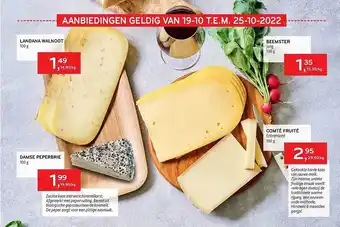Alvo Landana walnoot, damse peperbrie, beemster, comté fruité entremont aanbieding