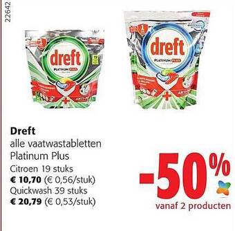 Colruyt Dreft vaatwastabletten aanbieding