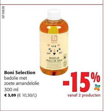 Colruyt Boni selection badolie met zoete amandelolie aanbieding