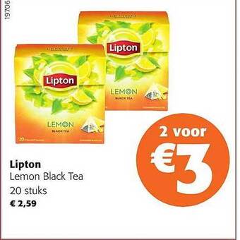Colruyt Lipton lemon black tea aanbieding
