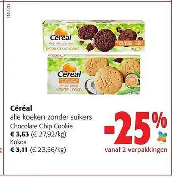 Colruyt Céréal koeken zonder suikers aanbieding