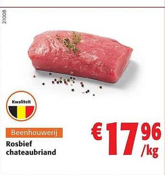 Colruyt Rosbief chateaubriand aanbieding