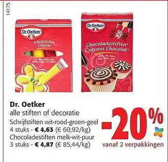 Colruyt Dr oetker stiften of decoratie aanbieding