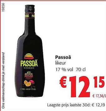 Colruyt Passoã likeur aanbieding