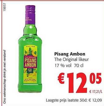 Colruyt Pisang ambon the original likeur aanbieding