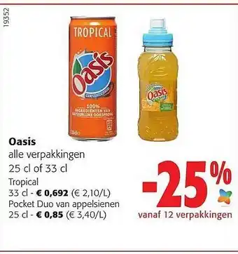 Colruyt Oasis verpakkingen aanbieding