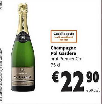 Colruyt Champagne pol gardere brut premier cru aanbieding
