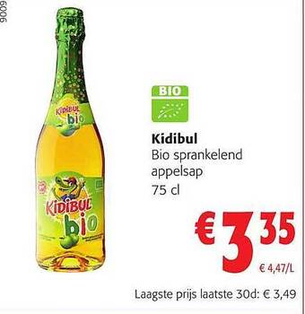 Colruyt Kidibul bio sprankelend appelsap aanbieding