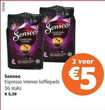 Colruyt Senseo espresso intense koffiepads aanbieding
